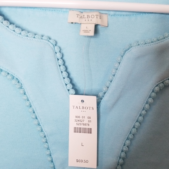 Talbots aqua blue cotton dress - Picture 2 of 8